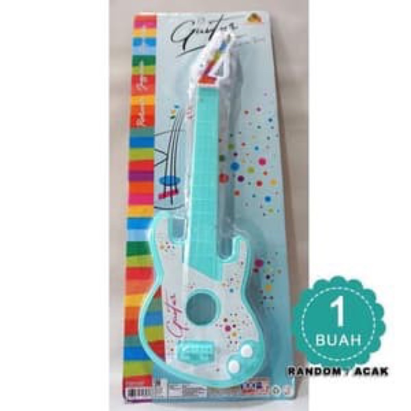 Mainan Anak Alat Musik Gitar Petik Mainan Edukasi Motorik Anak Unisex