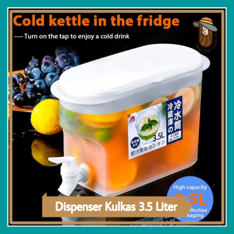 Dispenser Kulkas 3,5 Liter Air Minum Dingin Tempat Air Juice Mini