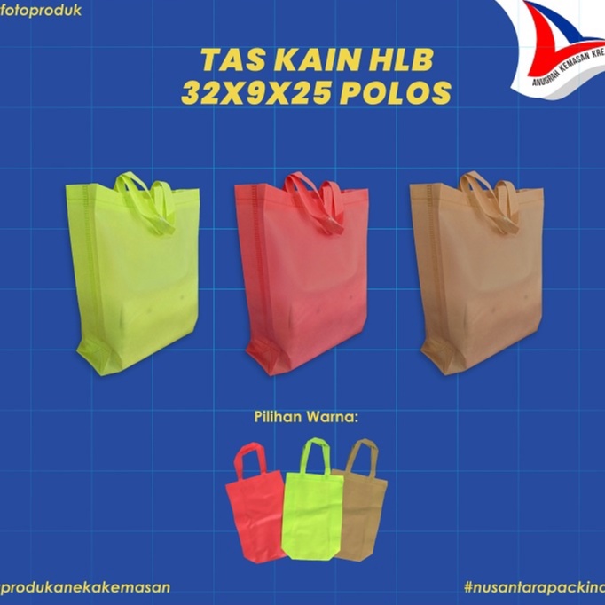

Tas Kain Hlb 32x9x25 Polos / Goodie Bag Isi 12 Pcs