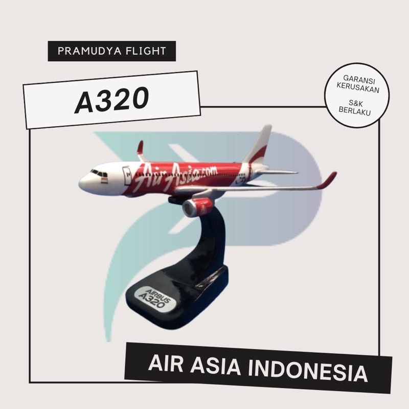 miniatur pesawat A320 air Asia indonesia