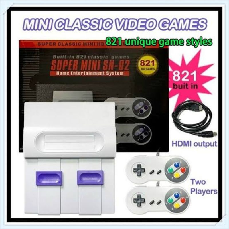 NINTENDO NES SFC TV Game Console[621 classic game build-in]HD 1080P