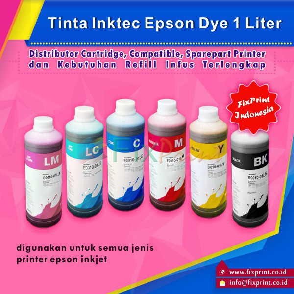 Jual Tinta Inktec Epson Dye Light Magenta 1 Liter Murah | Shopee Indonesia