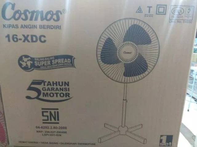 Stand fan COSMOS 16 XDC / kipas angin berdiri 16&quot;