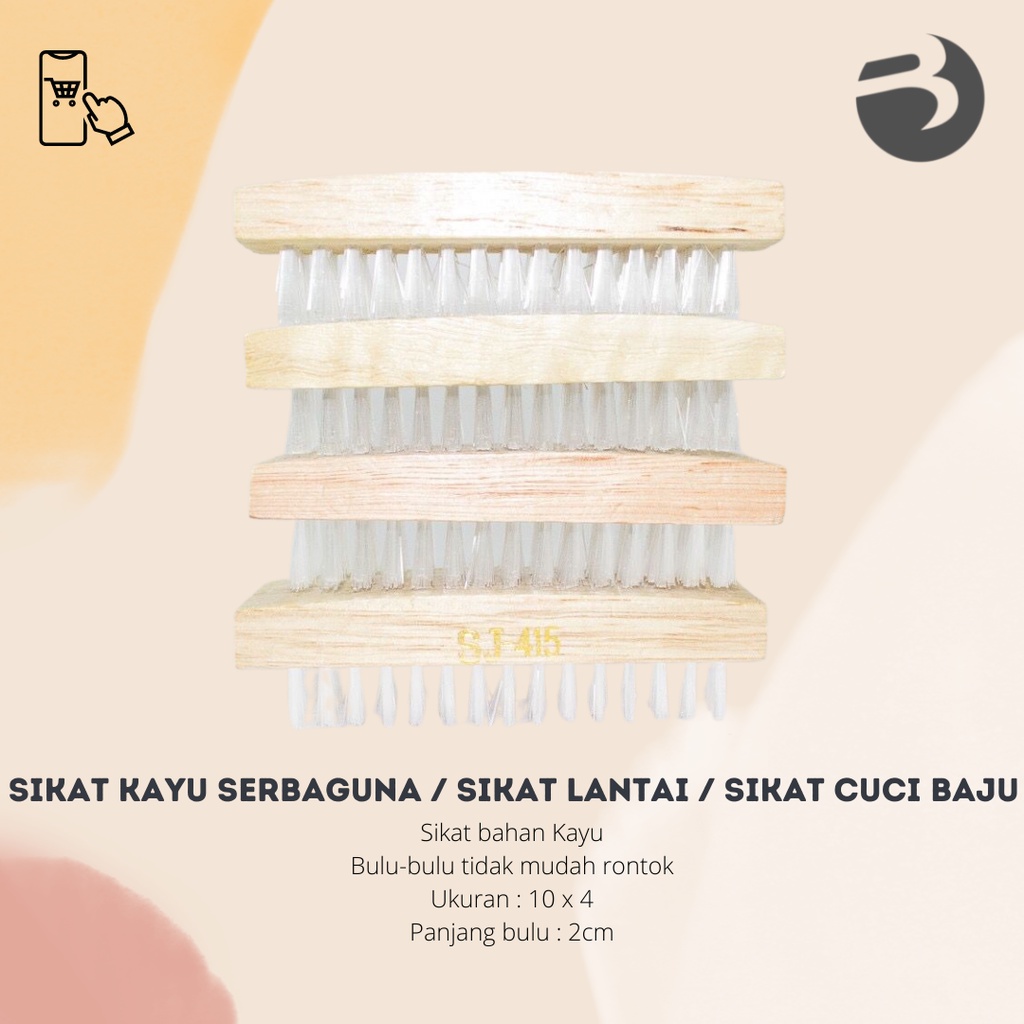 Sikat Kayu Serbaguna / Sikat Lantai / Sikat Cuci Baju