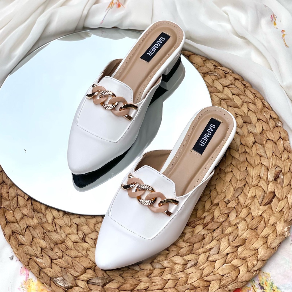 SARMER - ESTHER HEELS 3CM WHITE