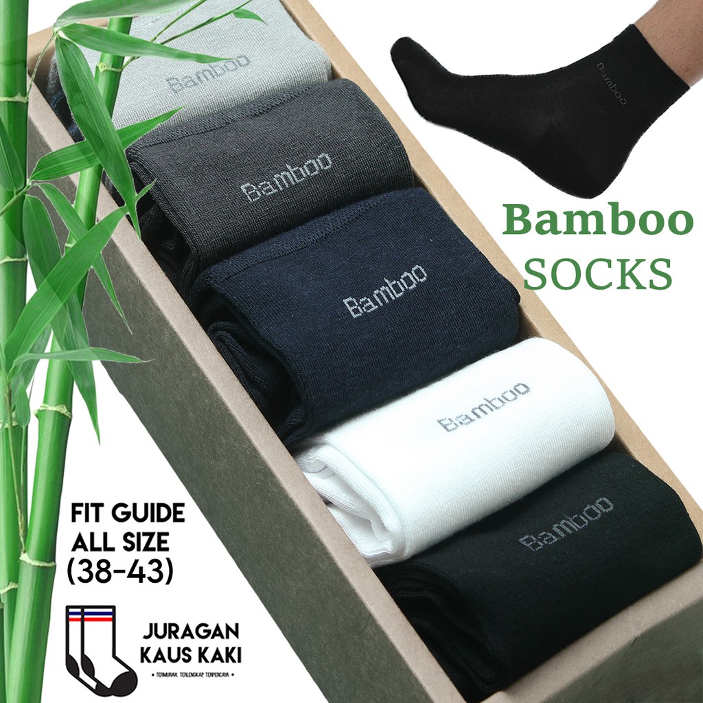 Kaos Kaki Panjang Pria Serat Bambu Katun Bamboo
