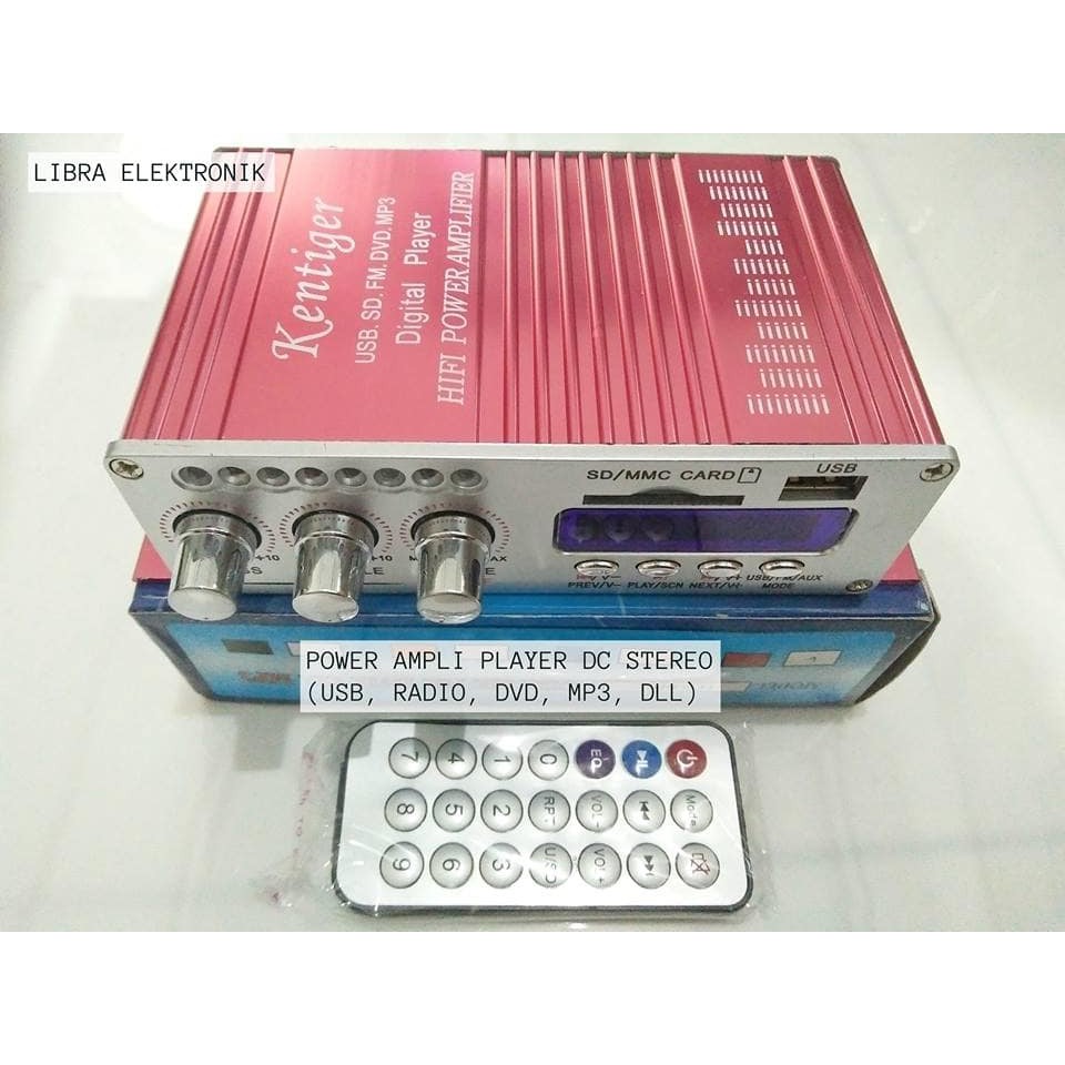 Ampli DC 12V Plus FM Radio Plus USB Plus Remot