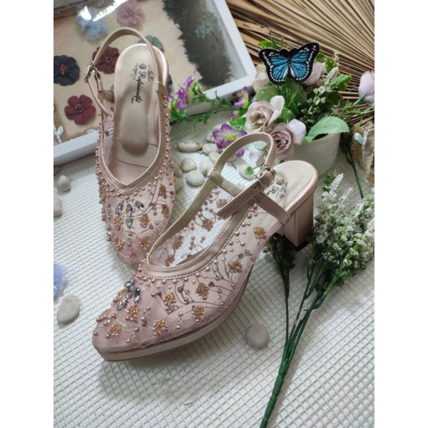 sepatu clamisa rosegold tinggi 7cm tahu