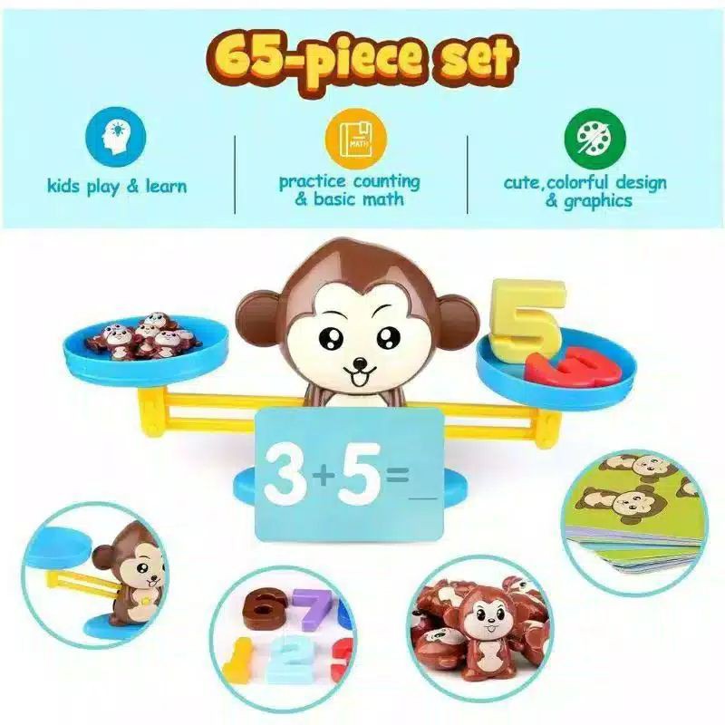 Mainan Monkey balance cool math game edukasi anak mainan berhitung matematika berhitung angka