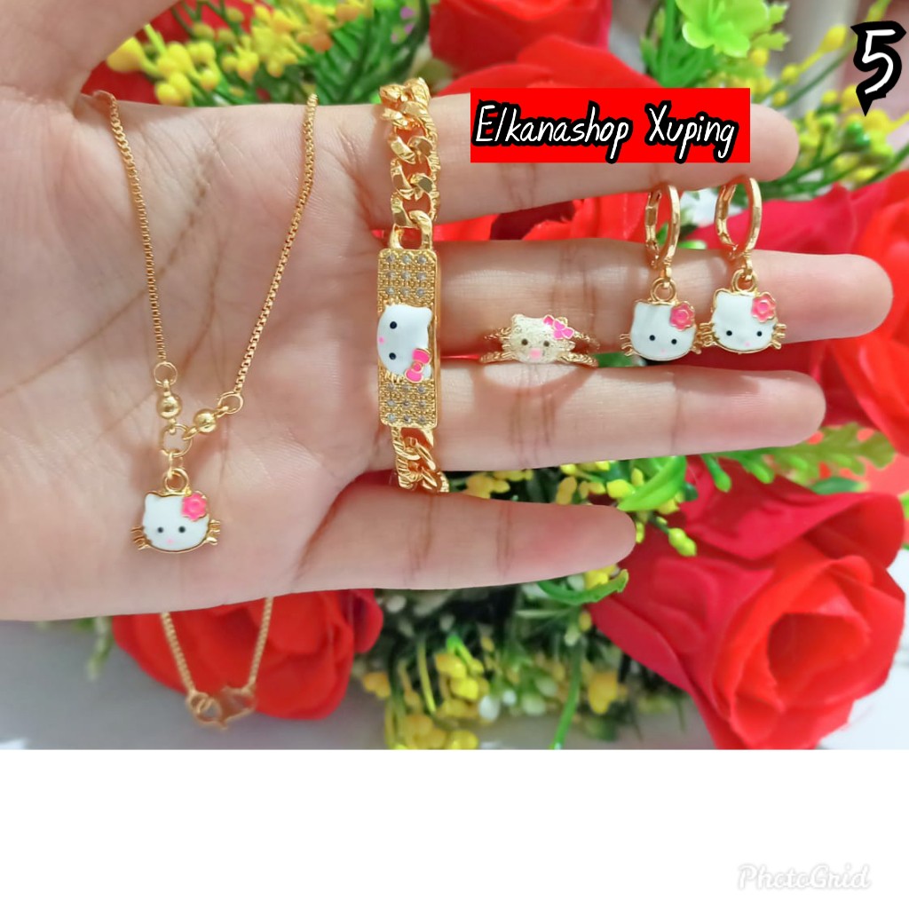 Set Tlengkap titanium perhiasan Anak Cat /elkanashop