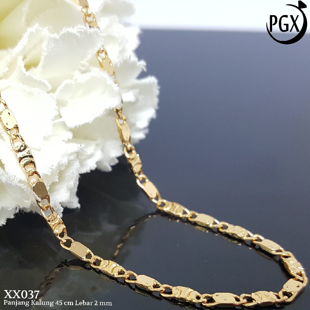 PGX Kalung Pria Wanita Xuping Perhiasan Lapis Emas Aksesoris Fashion Premium - XX037