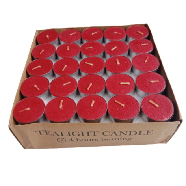 lilin tealight berwarna isi 100 pcs