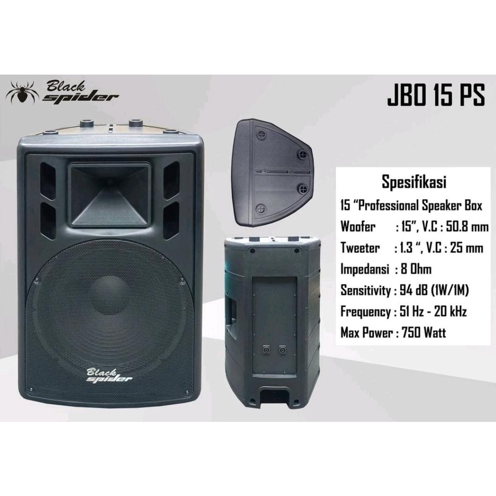 SPEAKER PASIF BLACKSPIDER JBO 15 PS SPEAKER 15 INCH JBO15PS