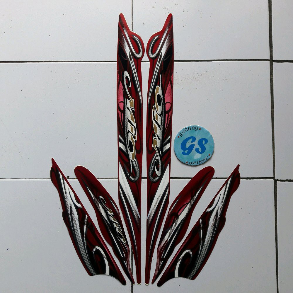 Variasi striping mio sporty 2010 merah