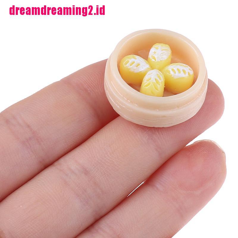 （✔✔❤5pcs / set Mainan Miniatur Dim Sum Cina Skala 1: 12 Untuk Aksesoris Dapur Rumah Boneka