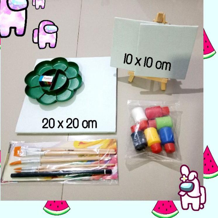 

Big Sale 6A0MC PAKET LENGKAP MELUKIS - PAKET CAT LUKIS 1 SET AKRILIK (ACRYLIC PAINT) DAN WATERCOLOUR