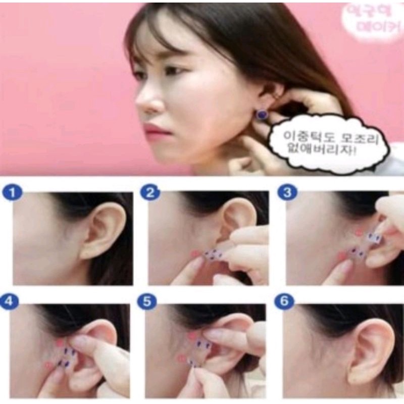 Label Stiker Penirus Wajah Tirus Tanpa Operasi - Dodo Label Korea Face Lift Tape For V Shape Plester