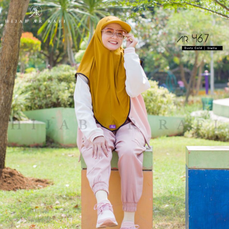 Arrafi Hijab Topi Kode Ar 467 / kerudung jilbab topi arrafi instan bestseller 2020-2