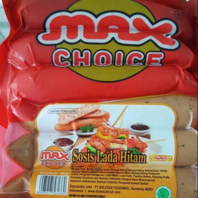 

Maxchoice Sosis Lada hitam isi 6s 500gr