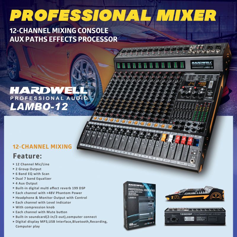 MIXER HARDWELL LAMBO 12 LAMBO-12 HARDWELL LAMBO 12 LAMBO-12 SOUNDCARD