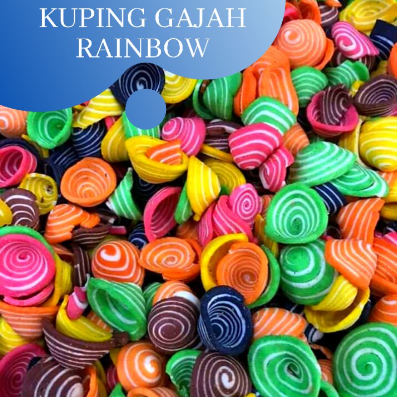 

Kuping gajah mini / camilan kuping gajah rainbow / Snack kuping gajah mini