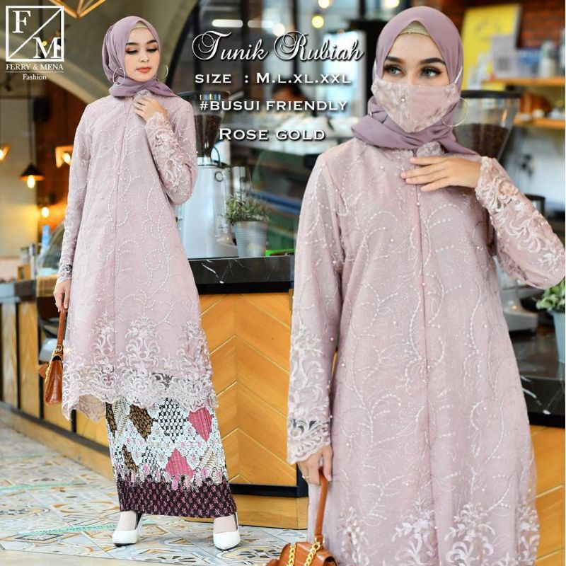 Tunik Busui / tunik Rubiah / stelan tunik busui / BIsa COD / gamis / kebaya