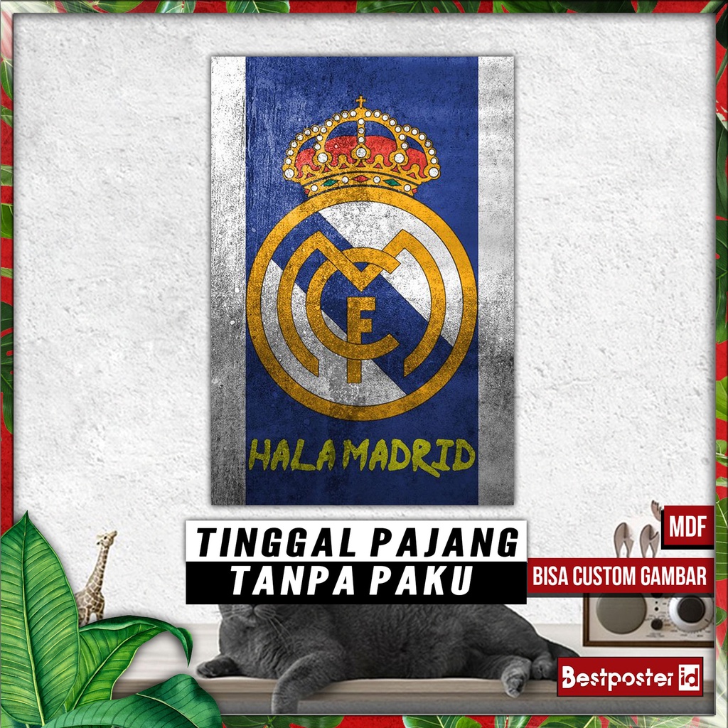 Poster REAL MADRID Frame Kayu BOLA MDF020290