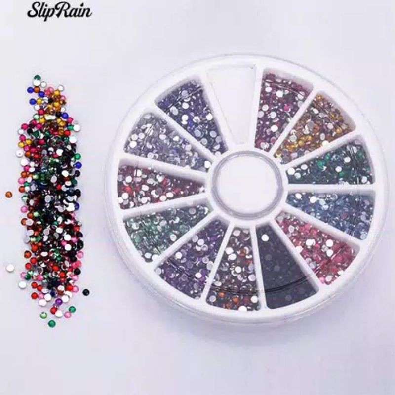 3 D Rhinestone warna warni untuk Nail Art Decoration Uk 3 mm