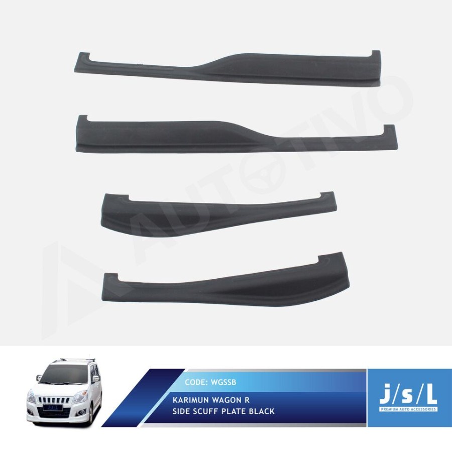 Sillplate Samping Karimun Wagon R Hitam Side Scuff Plate Black