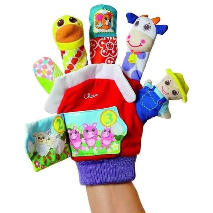 Chicco Farmyard Finger Puppet / Mainan Jari Anak Bayi 3m+