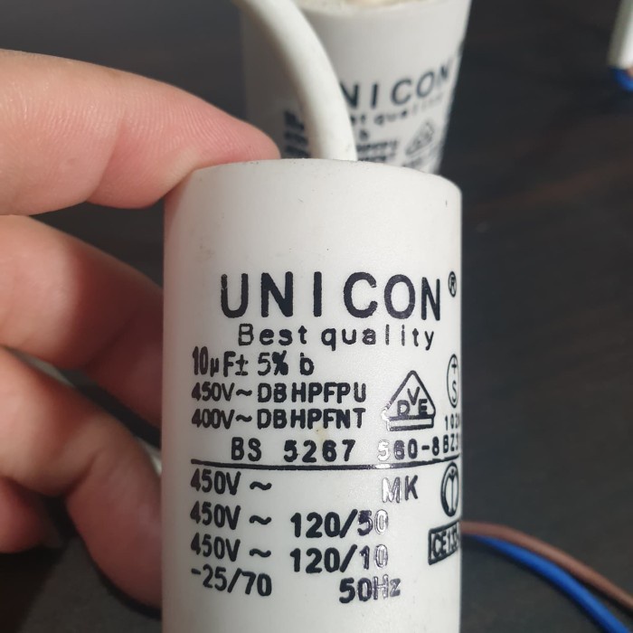 Capasitor Kapasitor Mesin Cuci Pompa Air 10Uf Unicon