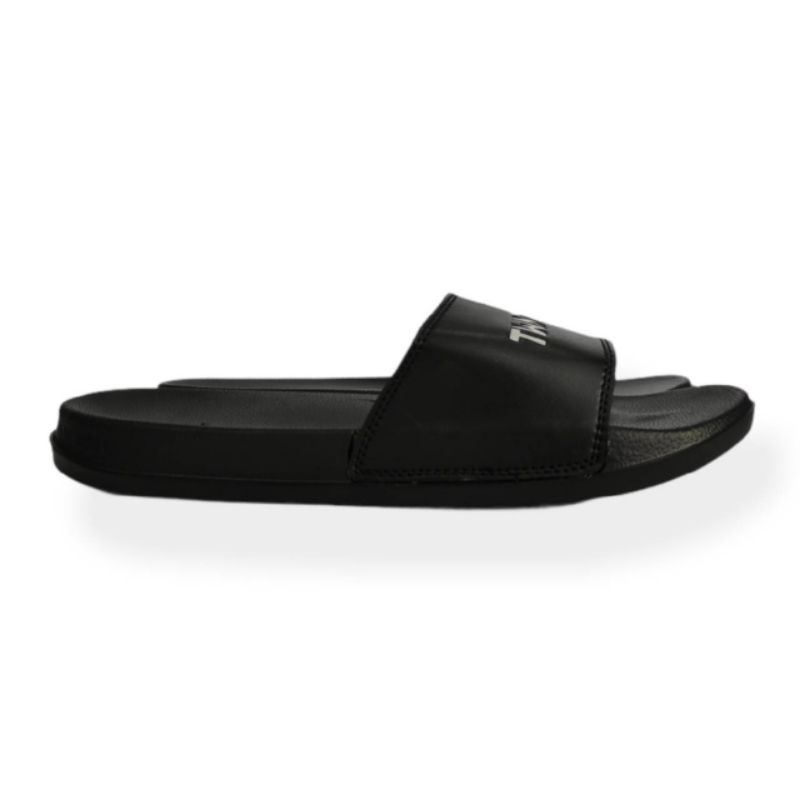 SANDAL TWENTY LIVE SANDAL SLIDE PRIA HITAM, SENDAL CASUAL PRIA TERBARU