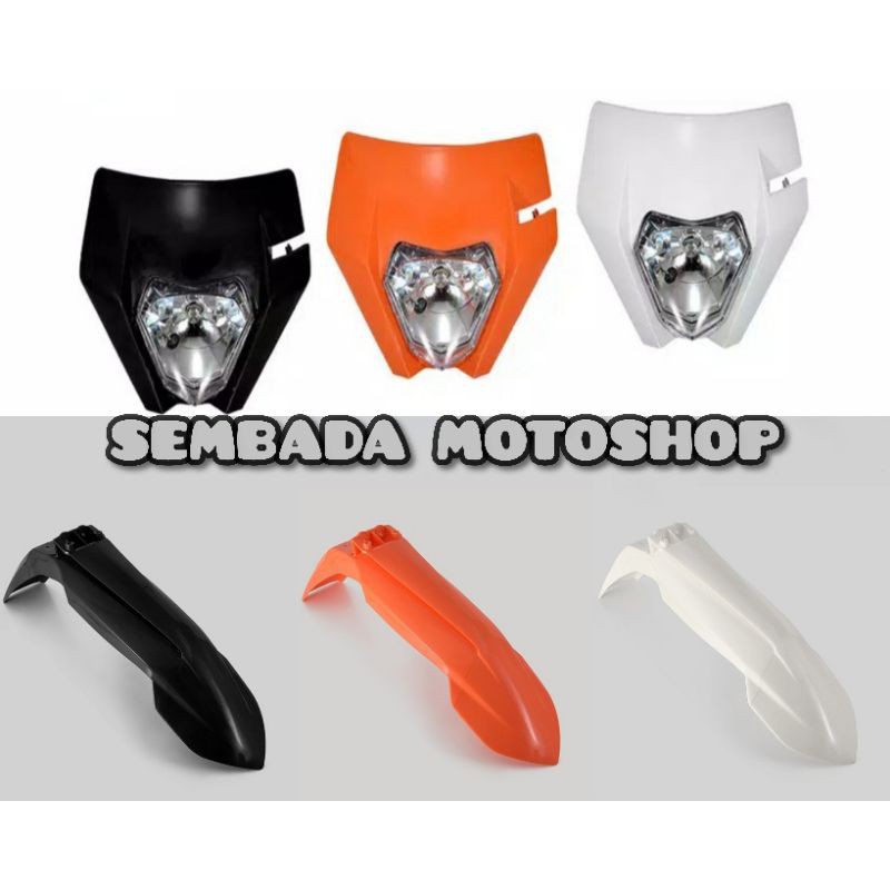 Reflektor Headlamp KTM 250 2017 Spakbor Slebor depan KTM 250 2017 Lampu depan KTM 250