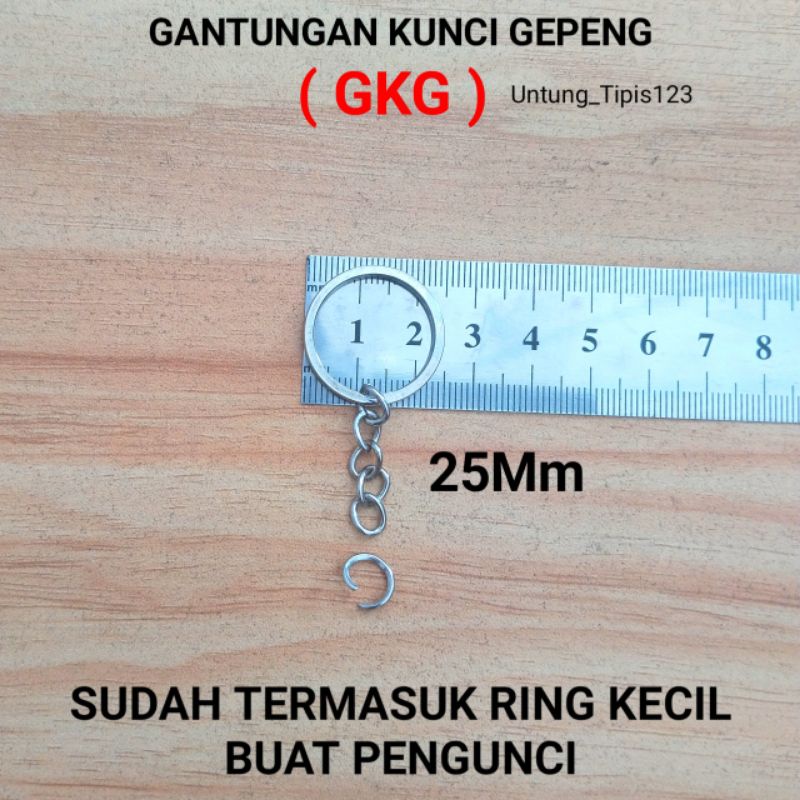 Ring pipih gepeng ukuran 25 mm Ring gantungan kunci Tebal uk 28 mm Ring ganci Grosir