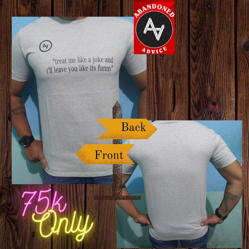 kaos quotes funny cotton combed 24s plastisol