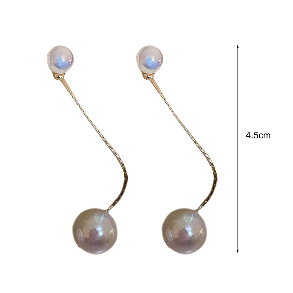 Hu Hu Hu Hu Hu Alat Bantu Pasang Kacamata♡ 1 Pasang Anting Kait Rumbai Panjang Bentuk Hati Aksen Mutiara Imitasi Untuk Pernikahan