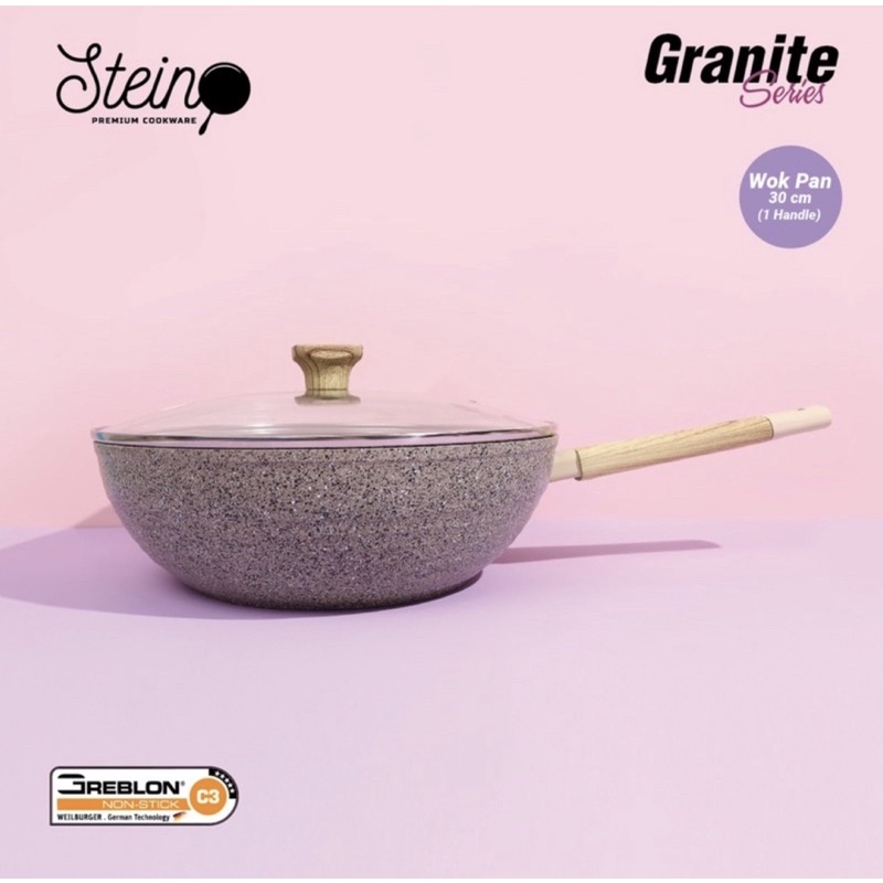 STEIN Wok 30 CM + Lid Granite
