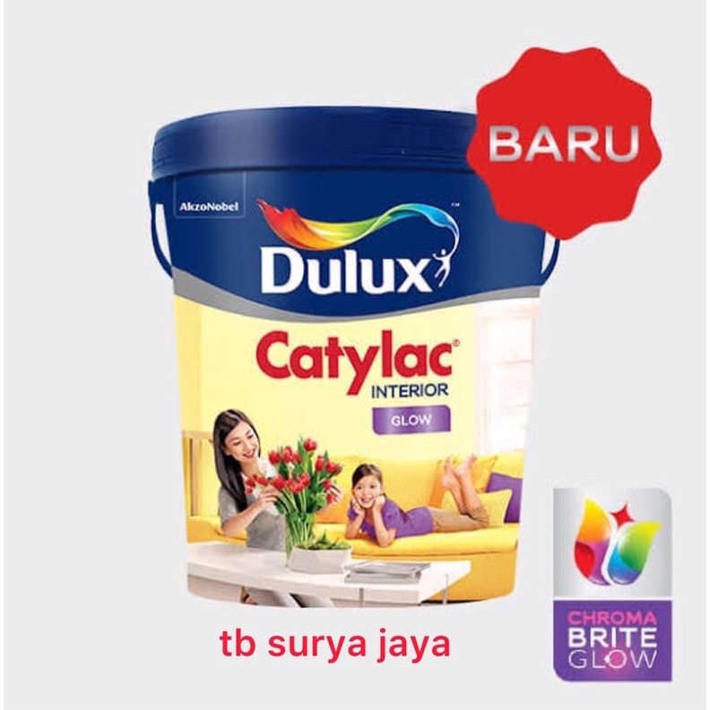 CAT TEMBOK DULUX CATYLAC INTERIOR GLOW 5 KG | GALON WARNA