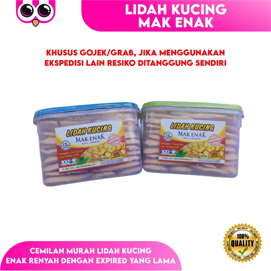 [ LIDAH ] LIDAH KUCING MAK ENAK ASLI JEMBER 500 GR / KUE KERING / KUE LEBARAN