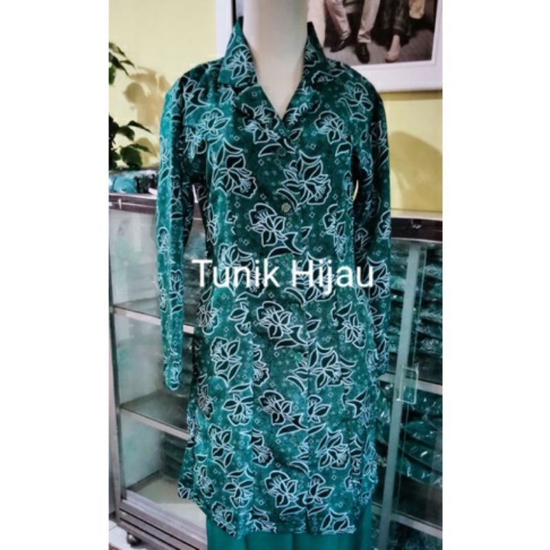 Tunik batik pkk hijau