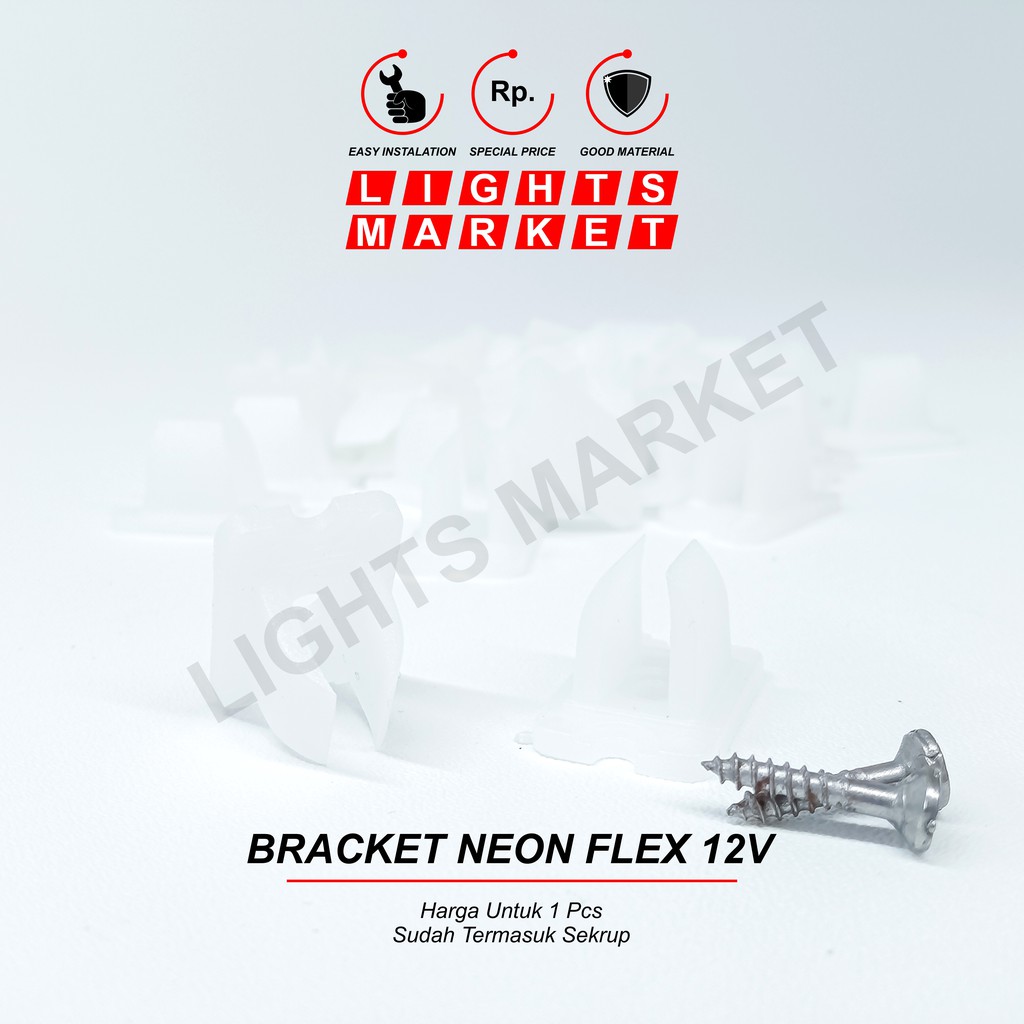 Bracket Rumah Neon Flex Tatakan Klem Neon Flex 220V