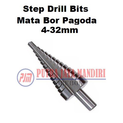 Mata Bor Besi Kayu Pagoda / Step Steel Cone Drill Bits HSS 4-32 Mm Mata Bor Piramid