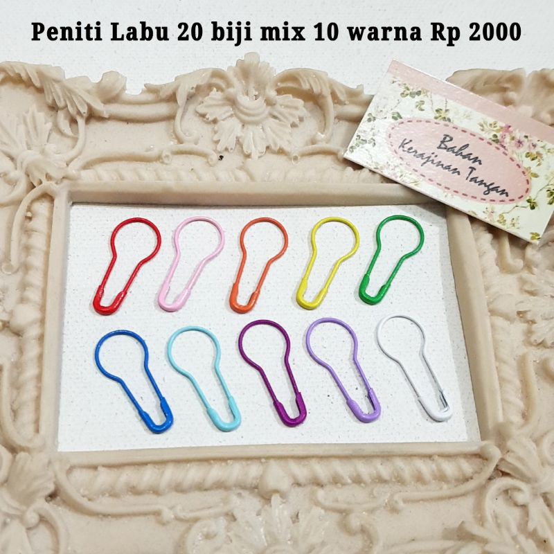 20 biji Peniti Labu Peniti Bohlam Baca DESKRIPSI / mix warna / silver / Gold / Hitam