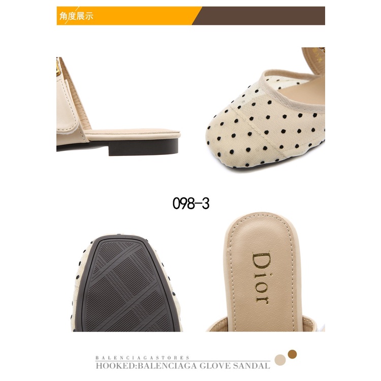 DR Mesh Polka Dot Flats Shoes 098-3