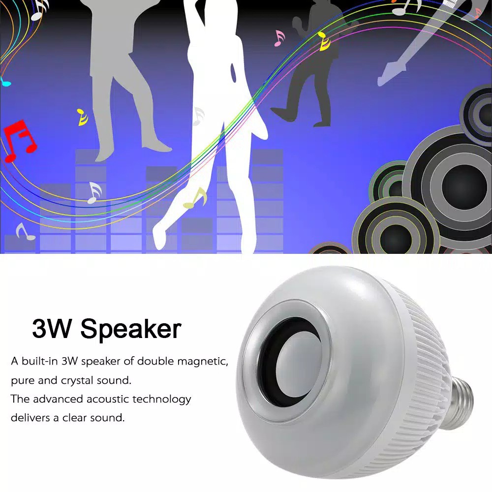 Bohlam Lampu LED Music - Speaker Lampu LED Bohlam 8377