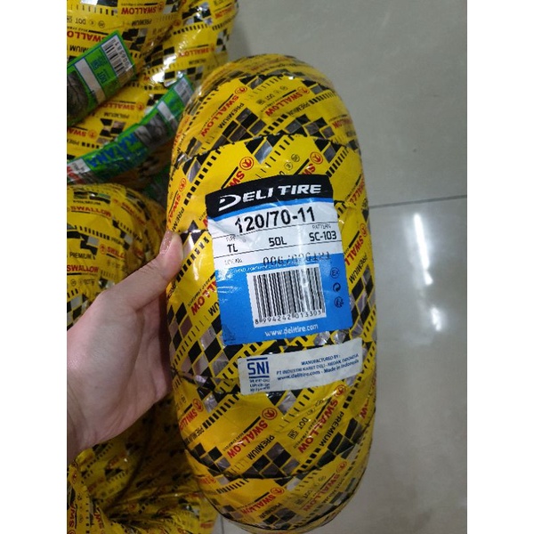Ban Vespa Swallow Deli Tire 120/70 Ring 11 Tubeless