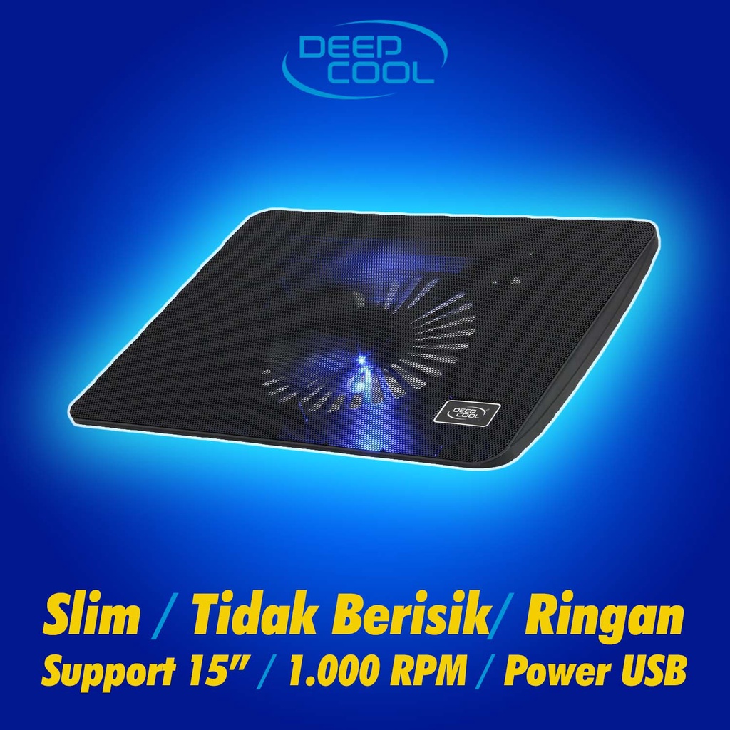 Cooling Pad Kipas Fan Pendingin Laptop Notebook Stand Cooler 10 11 12 13 14 15 inch Garansi Resmi