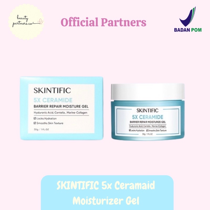 •Beauty•SKINTIFIC  5X Ceramide Barrier Repair Moisturize Gel Moisturizer 30Gram BPOM Approved Bisa d