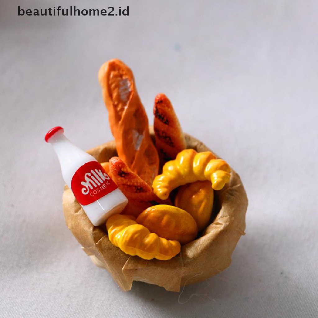 (Beautifulhome2) Buku Literatur Bahasa MandarinId 6pcs / Set Mainan Miniatur Roti Croissant Untuk Aksesoris Rumah Boneka