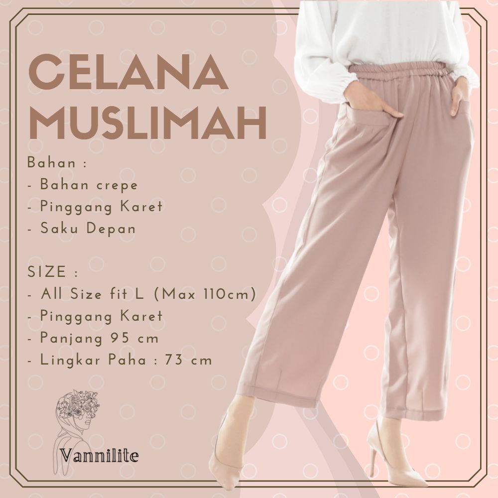 Celana Panjang Wanita Kulot wanita celana muslimah celana fashion celana warna warni celana perempua